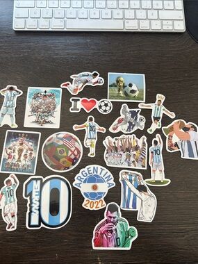 Argentina Football Stickers Pack - Blue & White Designs (15)